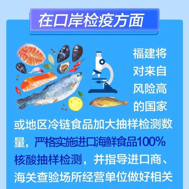 福建：實(shí)施進(jìn)口海鮮食品100%核酸抽樣檢測