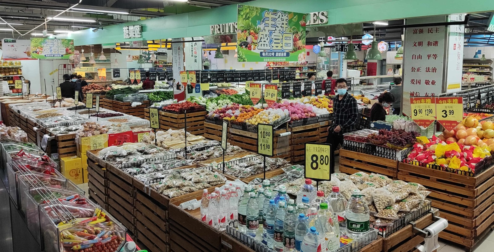 全市生活物資供應充足 食品安全有保障